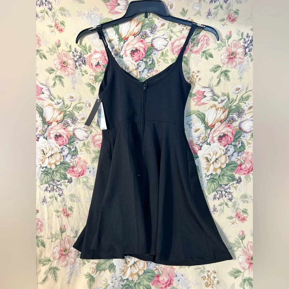 City Studio Black Mini Dress with Silver Bow Accents - Picture 4 of 12